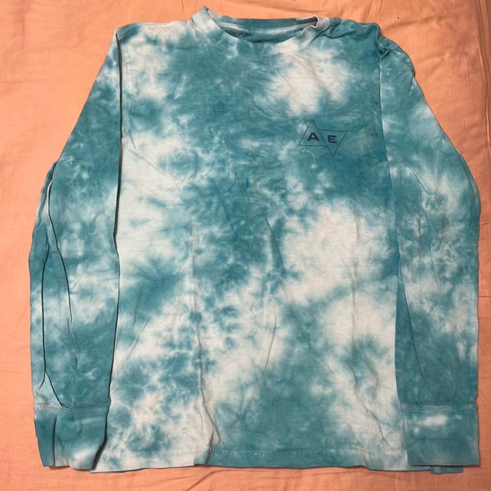 American eagle, long sleeve, shirt, tie-dye